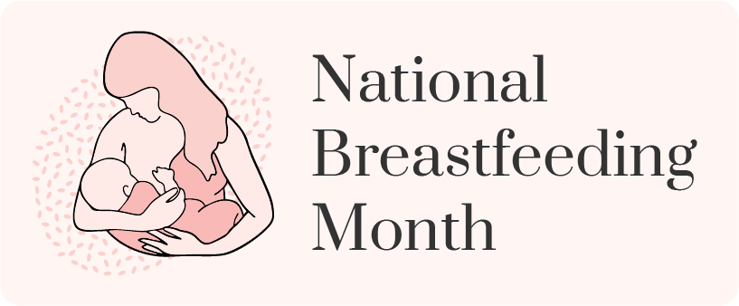 National Breastfeeding Month mom nursing baby